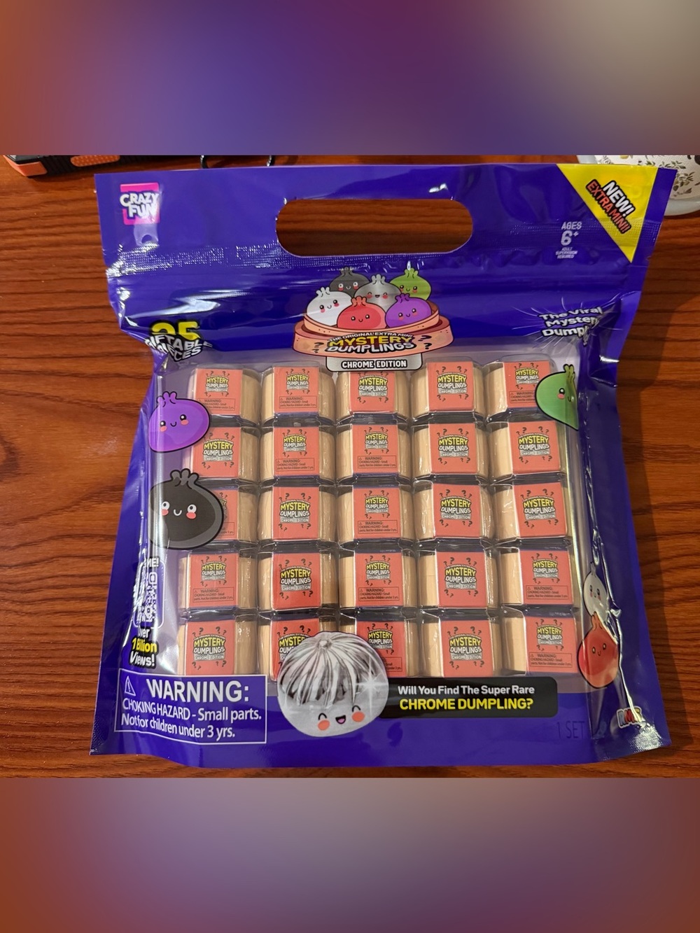 25 pack Extra Mini Dumpling Chrome EditionThe Viral Mystery Squishy Dumpling!
